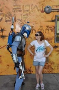 Jango Fett did not seem impressed by my winning smile.